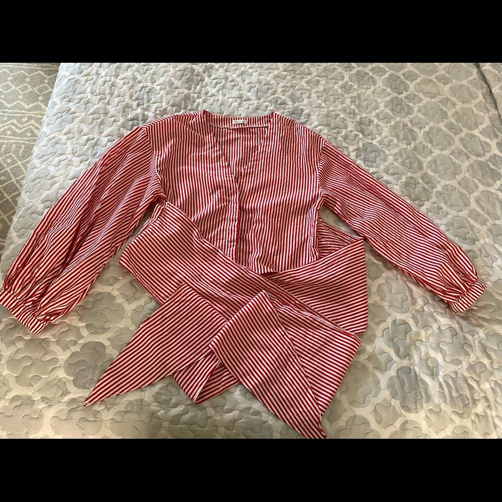 Red strip long sleeve.